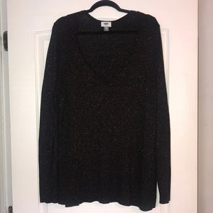 Black and Metallic Gold/Copper Sweater